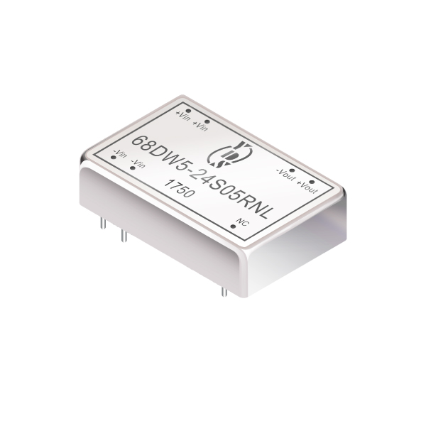 5~6瓦1.5KV隔离电压4:1宽输入DIP 直流对直流电源转换器(68DW5)